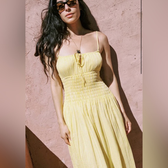 NWT Ciao Lucia Barbara Sun Gingham Cotton Dress, M - Picture 2 of 7